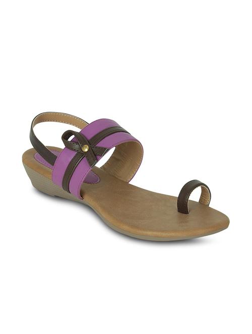 purple leatherette sandals - 10235892 - Very Small Image - 1