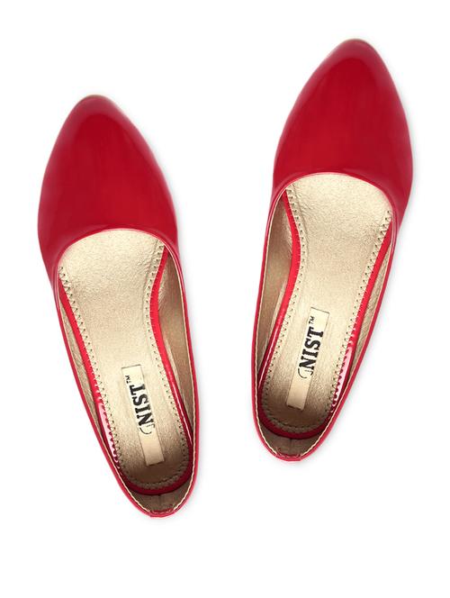 glossy solid red ballerinas - 1024921 - Very Small Image - 1