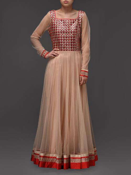 Embellished Beige Maxi Dress - 1025143 - Very Small Image - 1