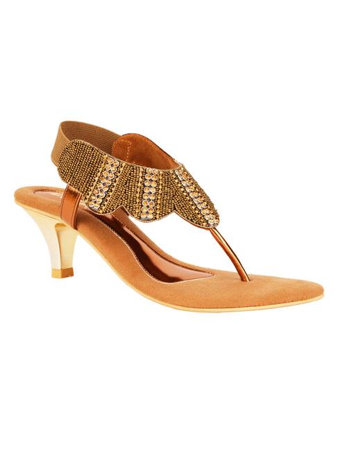 gold leatherette  sandal - 10295590 - Very Small Image - 1