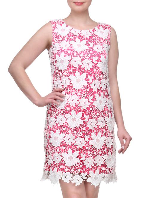 sleeve lace round neck dress - 1030152 - Very Small Image - 1