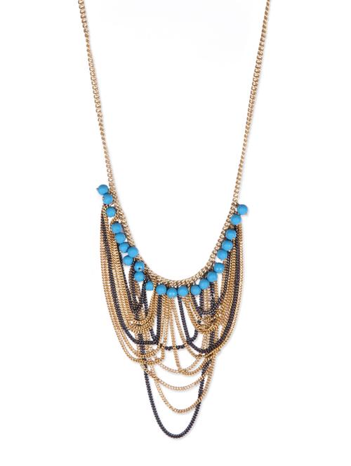 turquoise 2 tone chain necklace - 1035395 - Very Small Image - 1