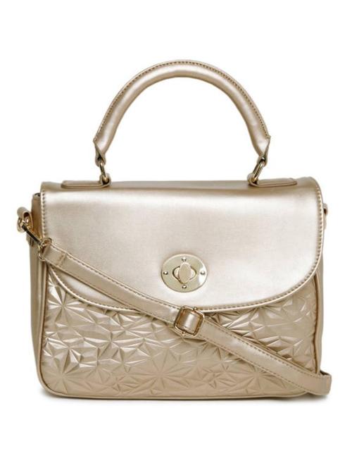 gold leatherette (pu) regular satchel - 10416411 - Very Small Image - 1