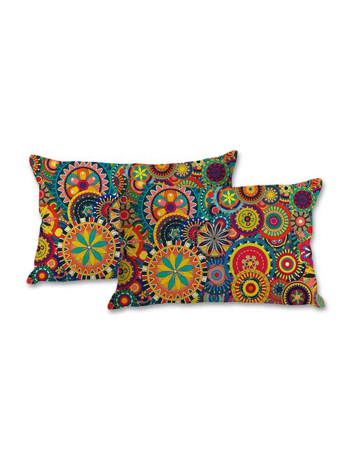 rangoli print pillow cover - 10462136 - Very Small Image - 1