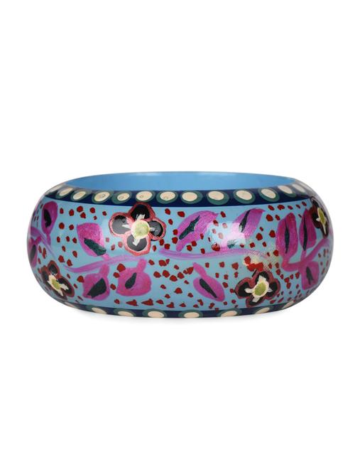 blue printed wooden bangle - 1046988 - Very Small Image - 1