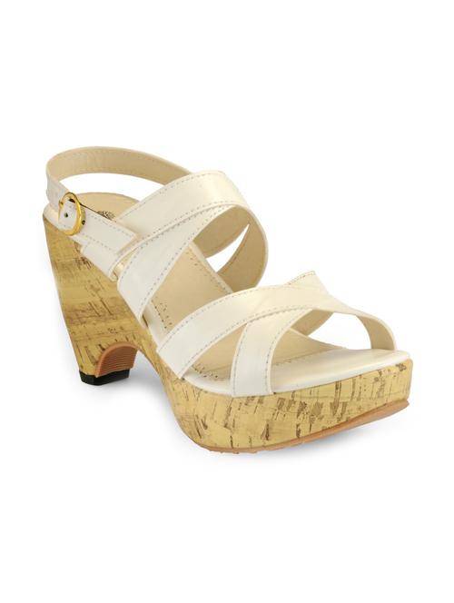 white leatherette sandals - 10494880 - Very Small Image - 1
