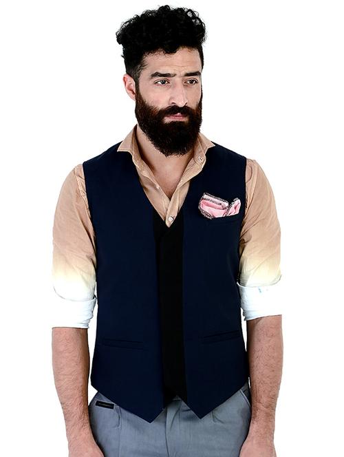 blue cotton waist coat - 10513933 - Very Small Image - 1