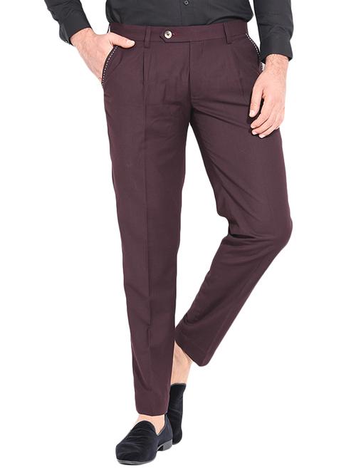 red cotton chinos - 10520669 - Very Small Image - 1