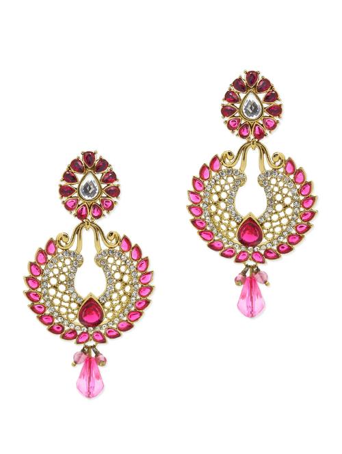 pink alloy designer earrings - 1052336 - Very Small Image - 1