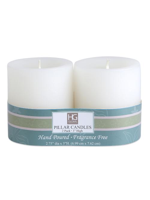 unscented pillar candles (set of 2) - 1052431 - Very Small Image - 1
