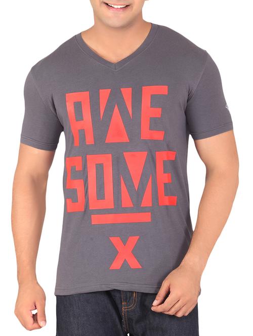 grey cotton tshirt - 10561320 - Very Small Image - 1