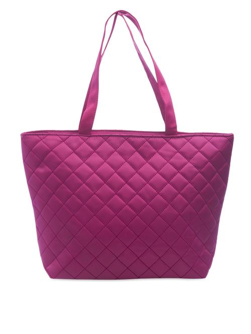 quilted pink leatherette tote bag - 1056623 - Very Small Image - 1