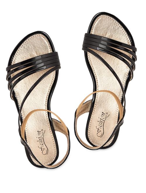 black thin straps leatherette sandals - 1057387 - Very Small Image - 1