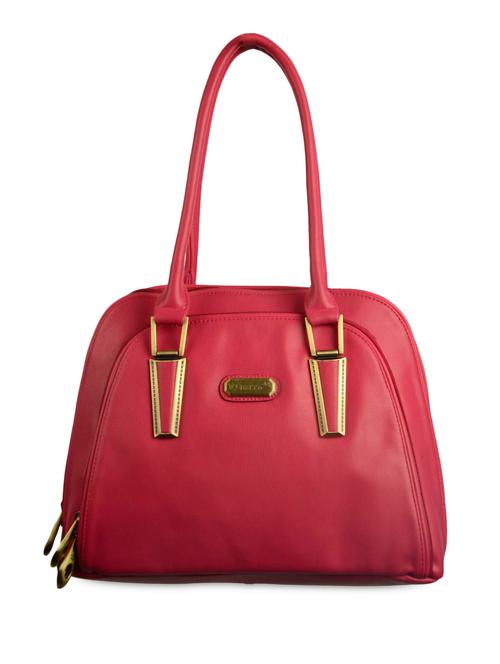 solid deep pink faux leather handbag - 1057492 - Very Small Image - 1