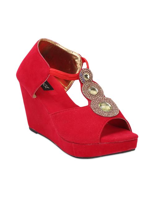 red suede platform wedges - 1057528 - Very Small Image - 1