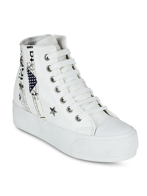 white leatherette sneakers - 10588854 - Very Small Image - 1