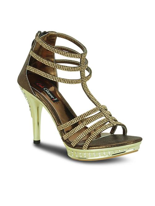 copper leatherette closed back sandals - 10589029 - Very Small Image - 1