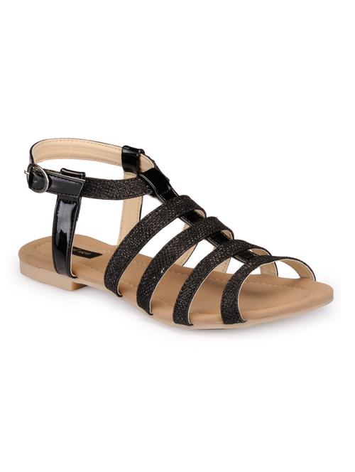 black leatherette sandals - 10602098 - Very Small Image - 1