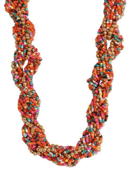 multicolored braided beads neckpiece - 1061165 - Very Small Image - 1