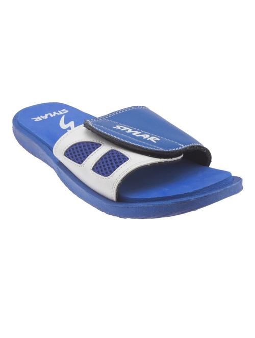 blue leatherette flip flops - 10660198 - Very Small Image - 1