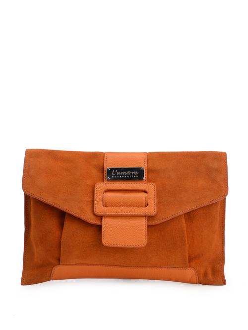 Orange seude clutch - 10662 - Very Small Image - 1