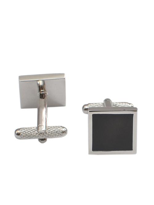 alvaro castagnino black metal tie cufflinks & pocket square set - 10682542 - Very Small Image - 1