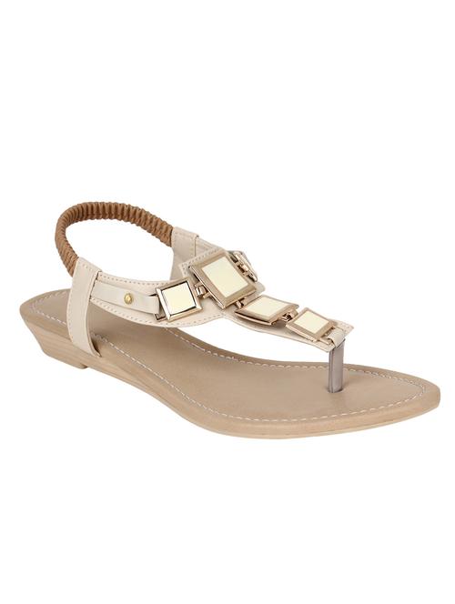 beige leatherette sandals - 10696405 - Very Small Image - 1