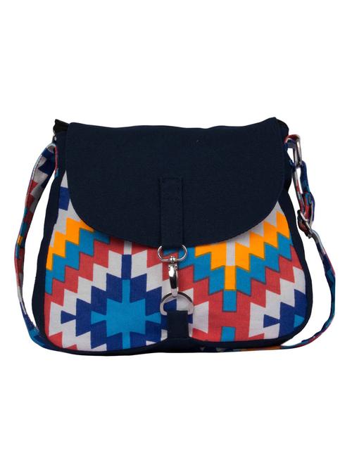 multi coloured canvas sling bag - 10701174 - Very Small Image - 1