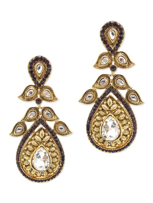 drop shaped crystal embellished earrings - 1072899 - Very Small Image - 1