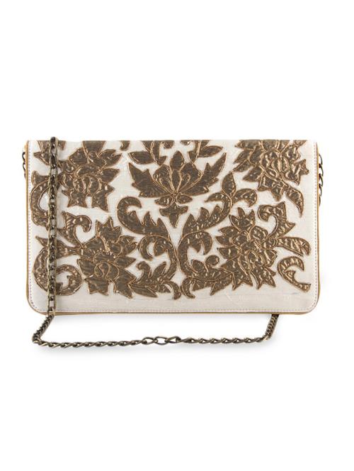 white embellished clutch cum sling bag - 1073448 - Very Small Image - 1
