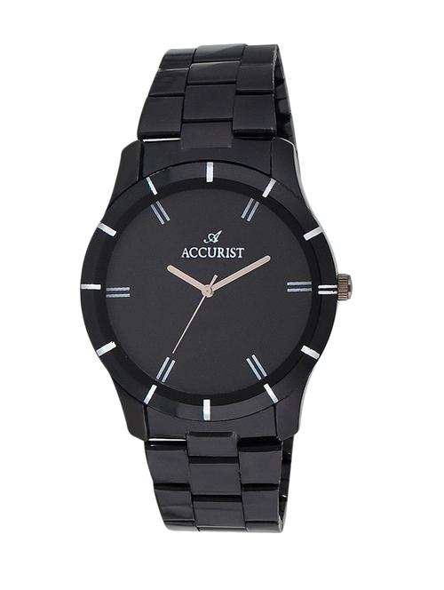 accurist black analog men's watch - 10741981 - Very Small Image - 1