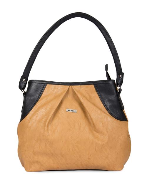 beige faux leather textured handbag - 1076545 - Very Small Image - 1