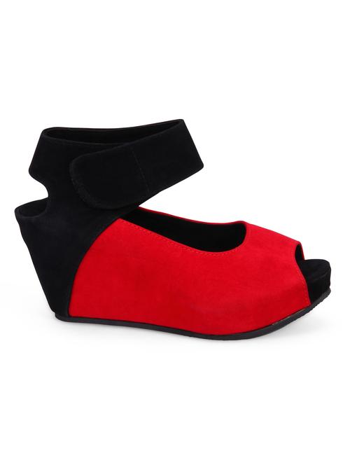 colour block open toe wedges - 1078210 - Very Small Image - 1