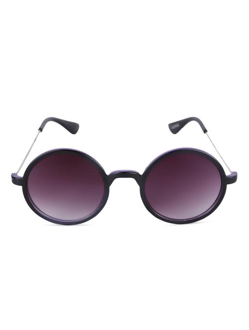 black uv protected polycarbonate round sunglasses - 1079617 - Very Small Image - 1