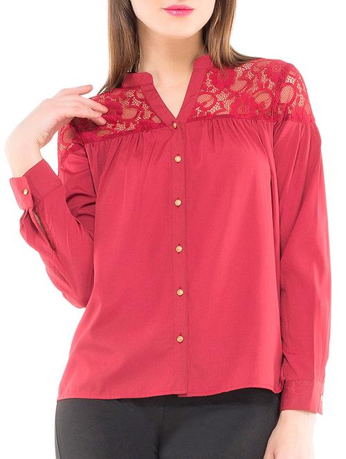 red polyester shirt - 10803384 - Very Small Image - 1