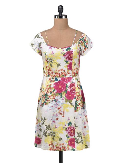 Floral Print Cotton A-line dress - 1080480 - Very Small Image - 1