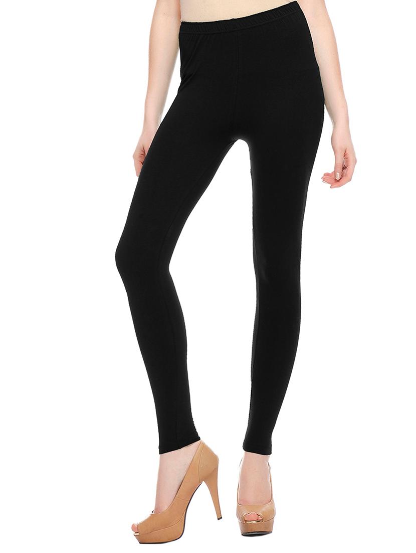 black cotton leggings - 10823559 - Zoom Image - 0