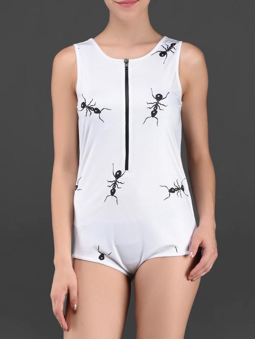 white digital printed backless monokini - 1082844 - Very Small Image - 1
