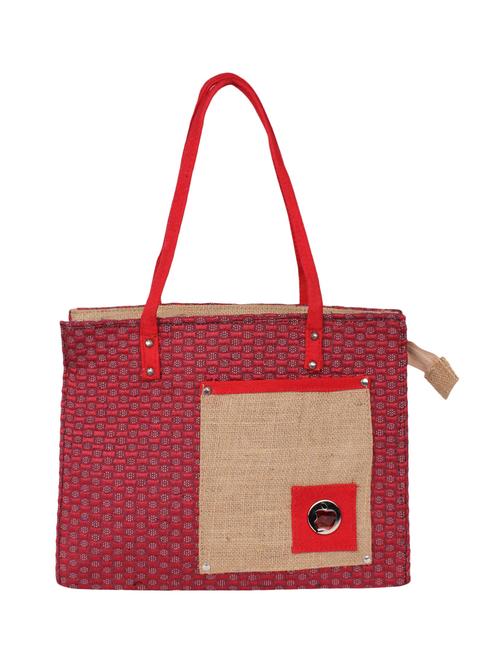 red jute handbag - 10829303 - Very Small Image - 1