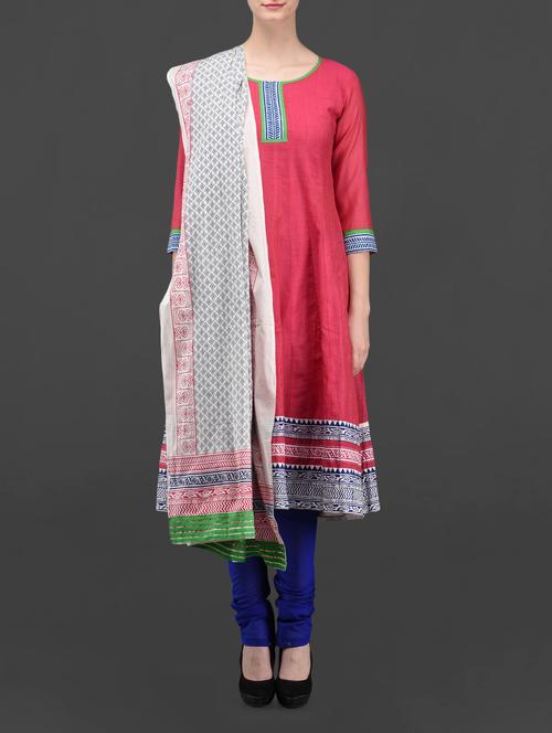 Plain Silk Unstitched Suit Material - 1083245 - Very Small Image - 1