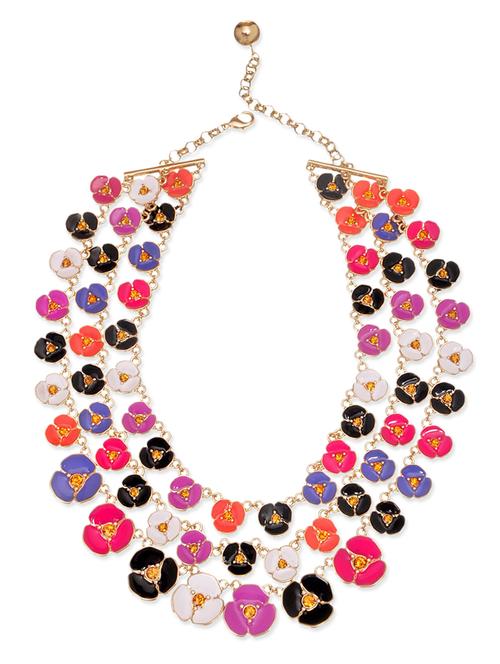 Multicolored Layered floral Neckpiece - 1083297 - Very Small Image - 1