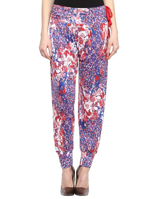 multi colored floral printed harem pant - 10833944 - Standard Image - 0
