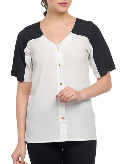 white polyester shirt - 10841185 - Very Small Image - 1