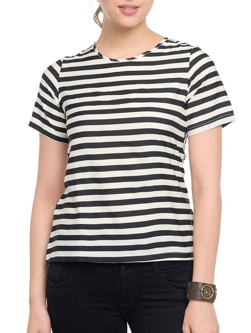 black polyester regular top - 10841194 - Very Small Image - 1