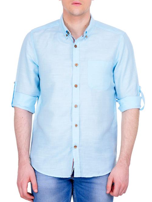 blue cotton shirt - 10854046 - Very Small Image - 1