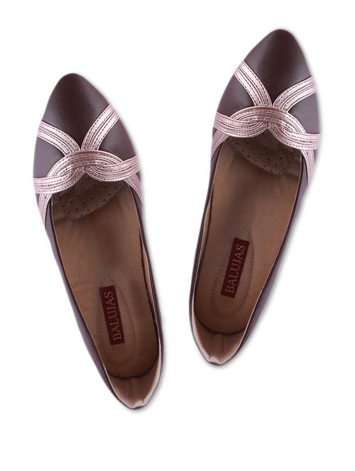 stitched straps leatherette ballerinas - 1085633 - Very Small Image - 1