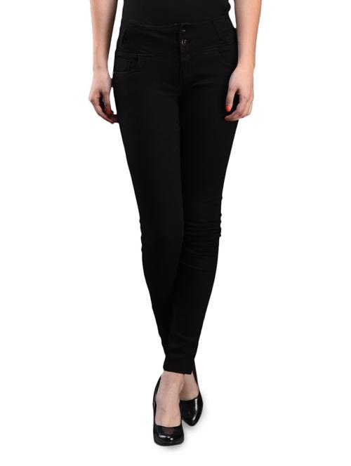 plain ankle length cotton lycra jeans - 1087350 - Very Small Image - 1