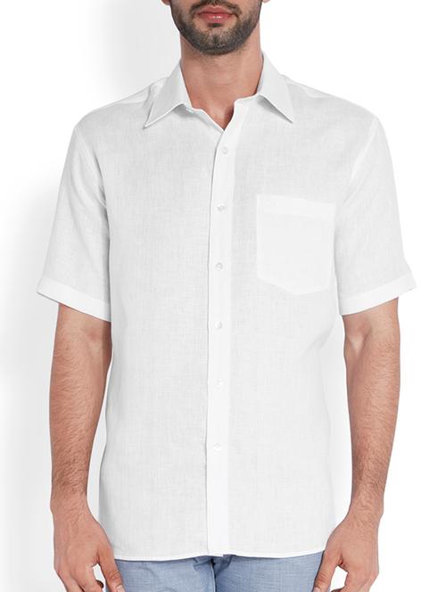 white linen casual shirt - 10888934 - Very Small Image - 1
