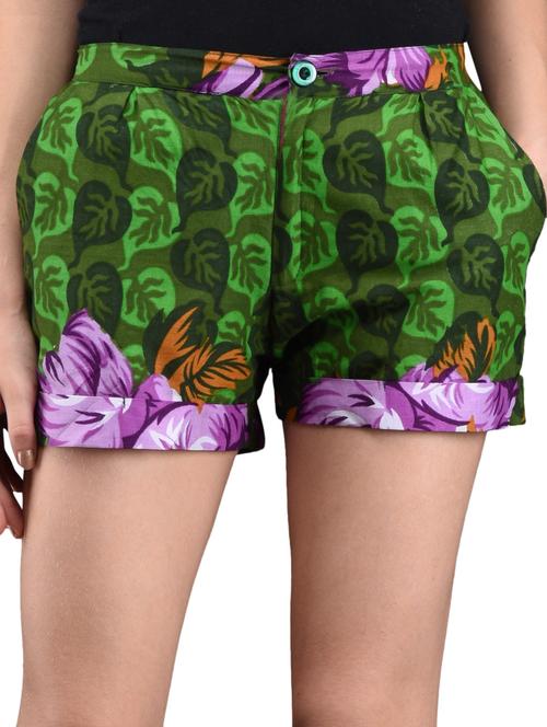 printed cotton shorts - 1089258 - Very Small Image - 1