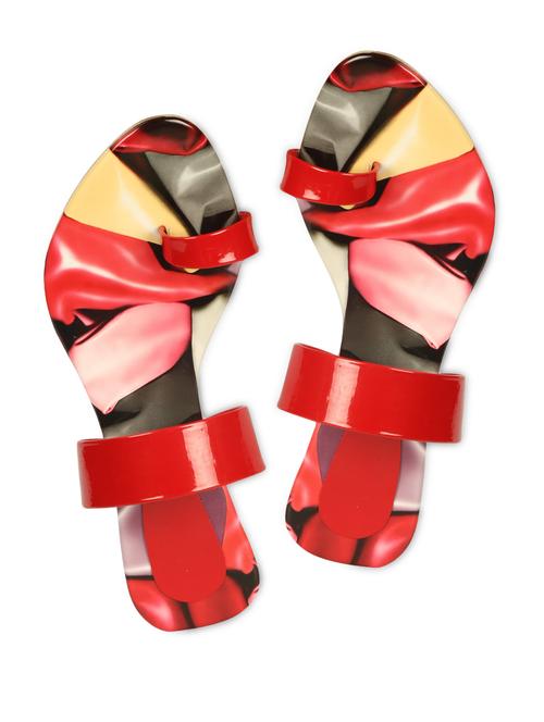 red printed patent leather sandals - 1090929 - Very Small Image - 1